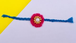 Beautiful Cotton Thread Rakhi / Handmade rakhi making  #shorts