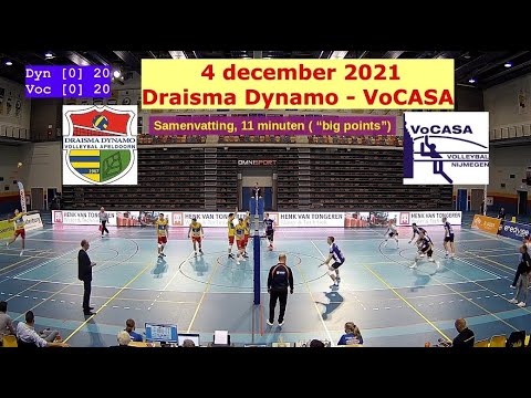 2021-12-04 Draisma Dynamo - VoCASA (samenvatting, 11 min) Eredivisie Heren Volleybal