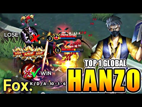 Hanzo Best Build - TOP 1 GLOBAL HANZO | Top 1 Global Hanzo Build - By Fox. | Hanzo Mobile Legends