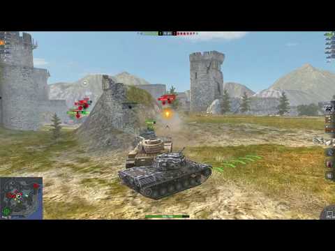 WoT Blitz Leopard 1 6.6K 6 kills defeat