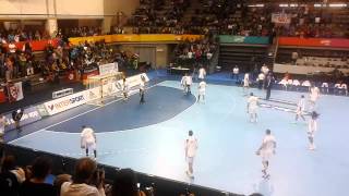 France (world champions) warm up, World championship in handball, Grannolers, Jan 13, 2013 France (world champions) warm up, World championship in handball, Grannolers, Jan 13, 2013