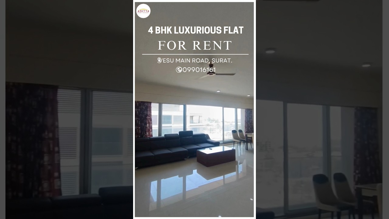 4 BHK Premium Flat for Rent in Vesu, Surat. in Vesu, Surat — photo 1 of 11