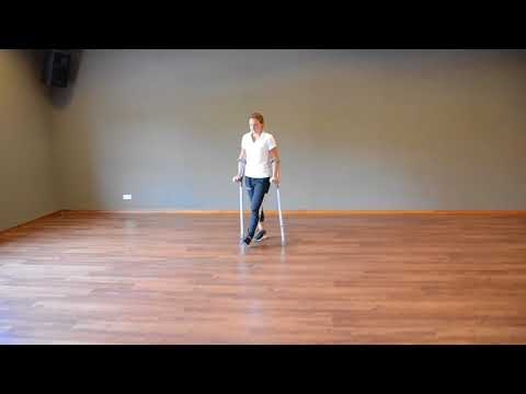 Kruklopen - Belast lopen met twee krukken