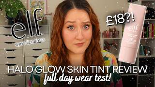 ELF HALO GLOW *NEW* SKIN TINT REVIEW! Full Day *14 HOURS* Wear Test On Dry Skin Viral Makeup Try On!