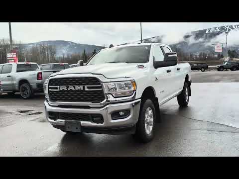 2024 Ram 3500 Big Horn 4x4 Crew Cab 6'4" Box in White for sale at Frontier Chrysler Dodge Jeep Ram Fiat Ltd. in Smithers, BC