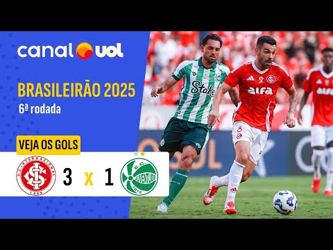 INTERNACIONAL 3 x 1 JUVENTUDE; VEJA OS GOLS DA PARTIDA