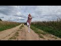Dirty Stockings Walk Walking In Stockings Without Shoes Walks In Stockings On The Field 823