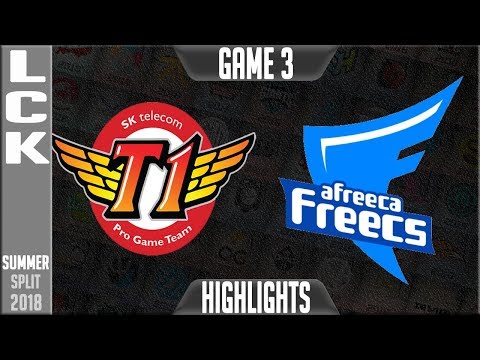 SKT vs AFS Highlights Game 3 | LCK Summer 2018 Week 7 Day 2 | SK Telecom T1 vs Afreeca Freecs G3