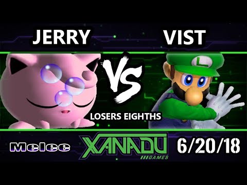 S@X 255 SSBM - Jerry (Jigglypuff) Vs. Vist (Luigi) - Smash Melee Losers Eighths