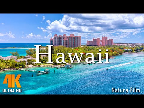 FLYING OVER HAWAII 4K - Amazing Nature Film - Relaxing Piano Music - Natural Landscape