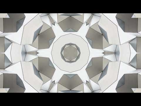 3d White kaleidoscopic animation