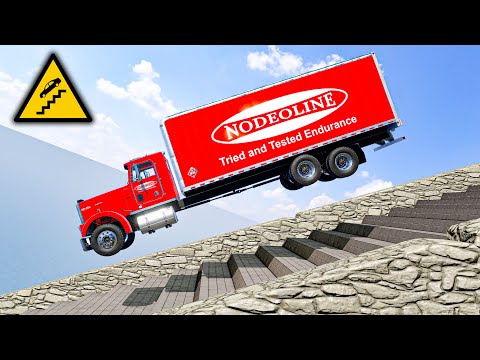 BeamNG Car vs Stairs EP.32 – The Most SAVAGE Drop Yet! 😱#beamngdrive
