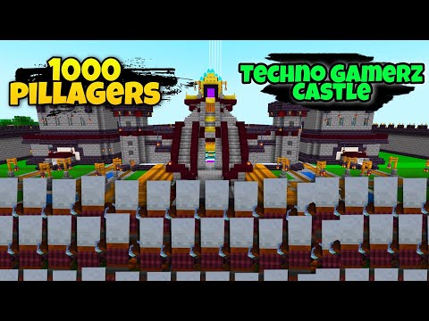 Techno Gamerz Castle VS 1000 Pillagers | Minecraft In Hindi