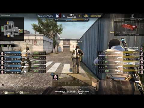 ELEAGUE Atlanta 2017 CS:GO | Middle Group Stage Match 2 | GODSENT vs Team EnVyUS