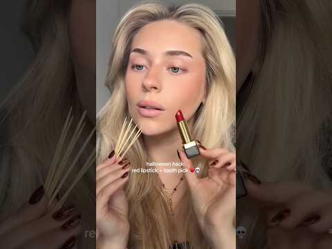 Last minute Halloween Makeup Hack♥️💀 Credit: @lenkalul #shorts #beautyhacks
