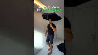 Mini guarda chuva portatil com cabo de chaveiro