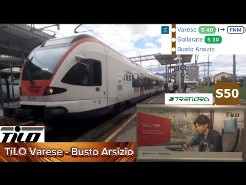 🚉 TiLO 🟤 S50 VARESE - BUSTO ARSIZIO a BORDO della 🔵 2°classe. SGUARDO rapido alla 1°classe 🔴