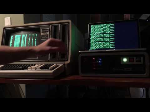 TRS-80 Model 16 with MFM Hard Drive Emulator