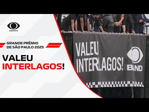 Valeu Interlagos! Público ovaciona equipe da Band após o GP São Paulo