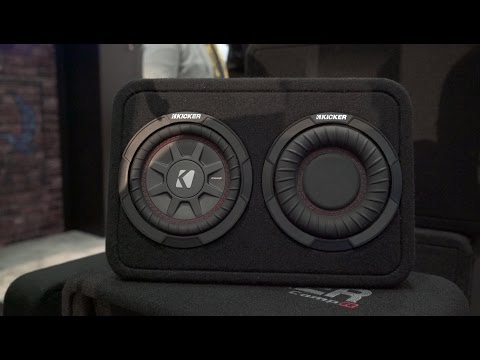 Kicker CompRT sealed enclosure with 6" sub and passive radiator | CES 2017 | Crutchfield video