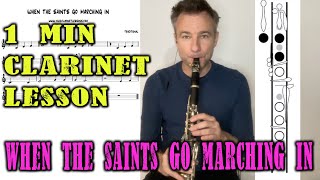 When the Saints Go Marching In: 1 minute free clarinet lesson! (for beginners)