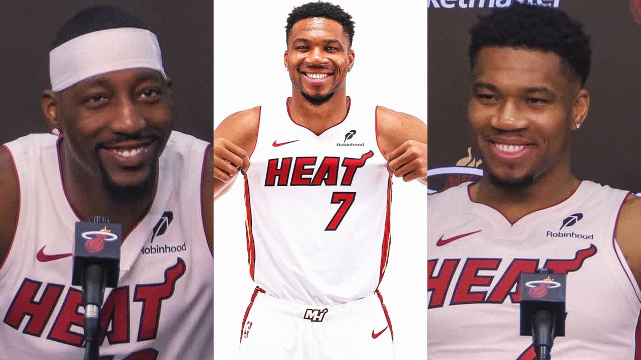 Giannis Antetokounmpo & Bam Adebayo Talk Playing Together, Heat Roster & More at Media Day