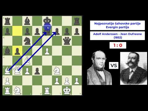Najpoznatije šahovske partije 2 -  Evergrin partija - Adolf Anderssen vs Jean Dufresne 1852