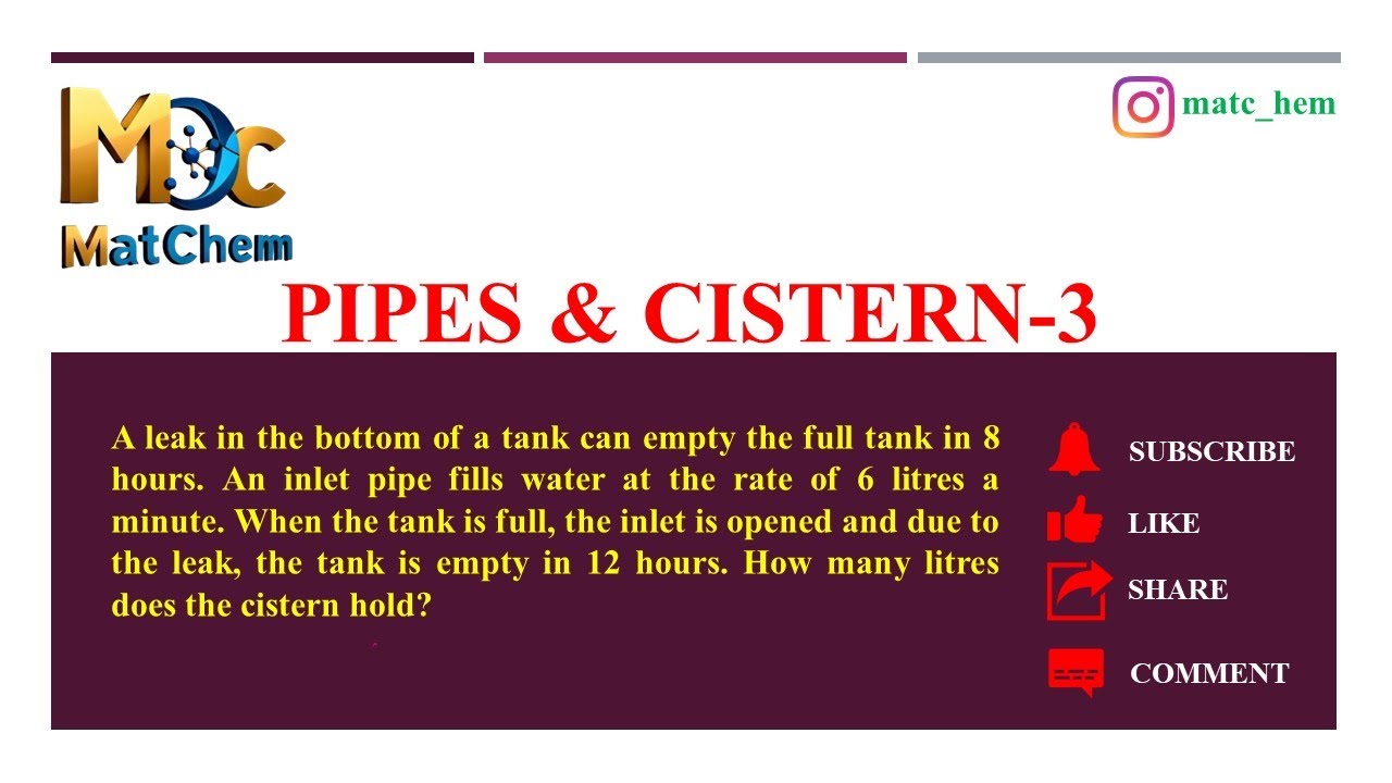 Pipes & Cistern -3 #pipes #cistern #emptying #filling #capacity #ssc #cgl #kpsc #upsc_csat #ntpc