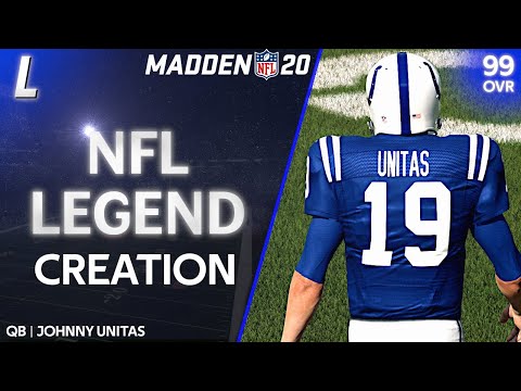 QB Johnny Unitas Legend Creation Madden 20 Indianapolis Colts  PS4 | Xbox 1 | PC