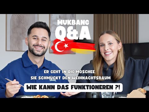 Q&A MUKBANG | Zusammen leben als TÜRKE und DEUTSCHE 👩🏻‍❤️‍👨🏻 + eure Fragen - Muhi & Noemi