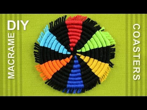 DIY Macrame Weave Coasters Home Decorating Ideas