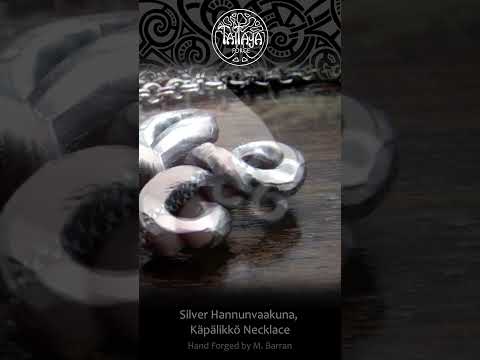 Forged Silver Hannunvaakuna Trollcross, Käpälikkö Necklace #handforged #handmadejewelry #trollcross