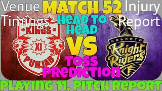 KXIP vs KKR | Match 52 | Playing 11, Pitch report, Toss prediction, Head to head, Injury Report
