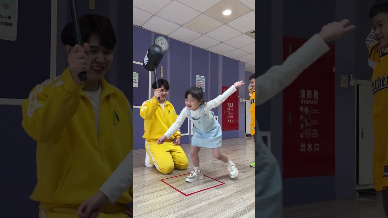 小孩放電遊戲 打地錘 【 #波波星球泡泡哥哥 】 #shorts #dance #fyp #kids