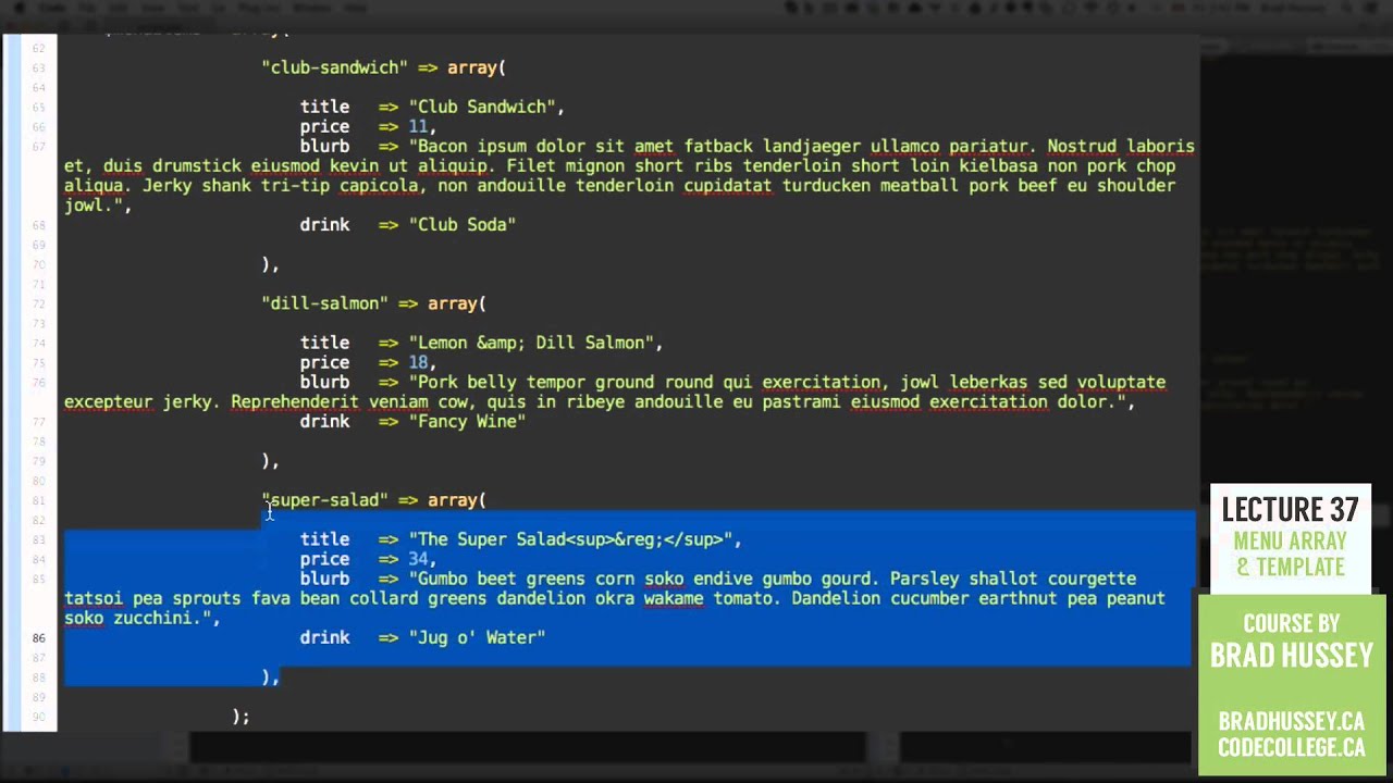 Menu Array & Template [#37] Code Dynamic Websites with PHP