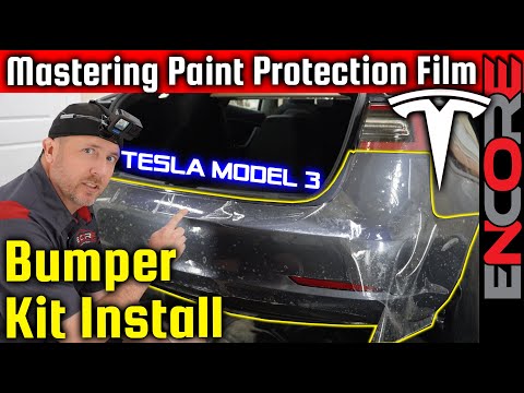 How To Install PPF - Tesla Model 3 Rear Bumper Kit - Paint Protection Film