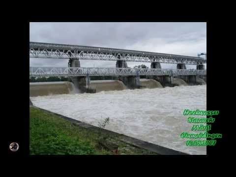 Hochwasser  Stauwehr Märkt Eimeldingen 2007