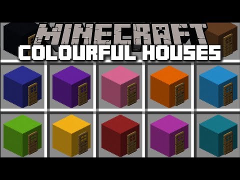 MC Naveed - Minecraft - Minecraft COLOURFUL HOUSE MOD / SPAWN INSTANT STRUCTURES THAT ARE COLOURFUL !! Minecraft