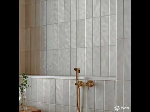 Carrelage mur effet zellige Amani Beige Sable 7x25 cm