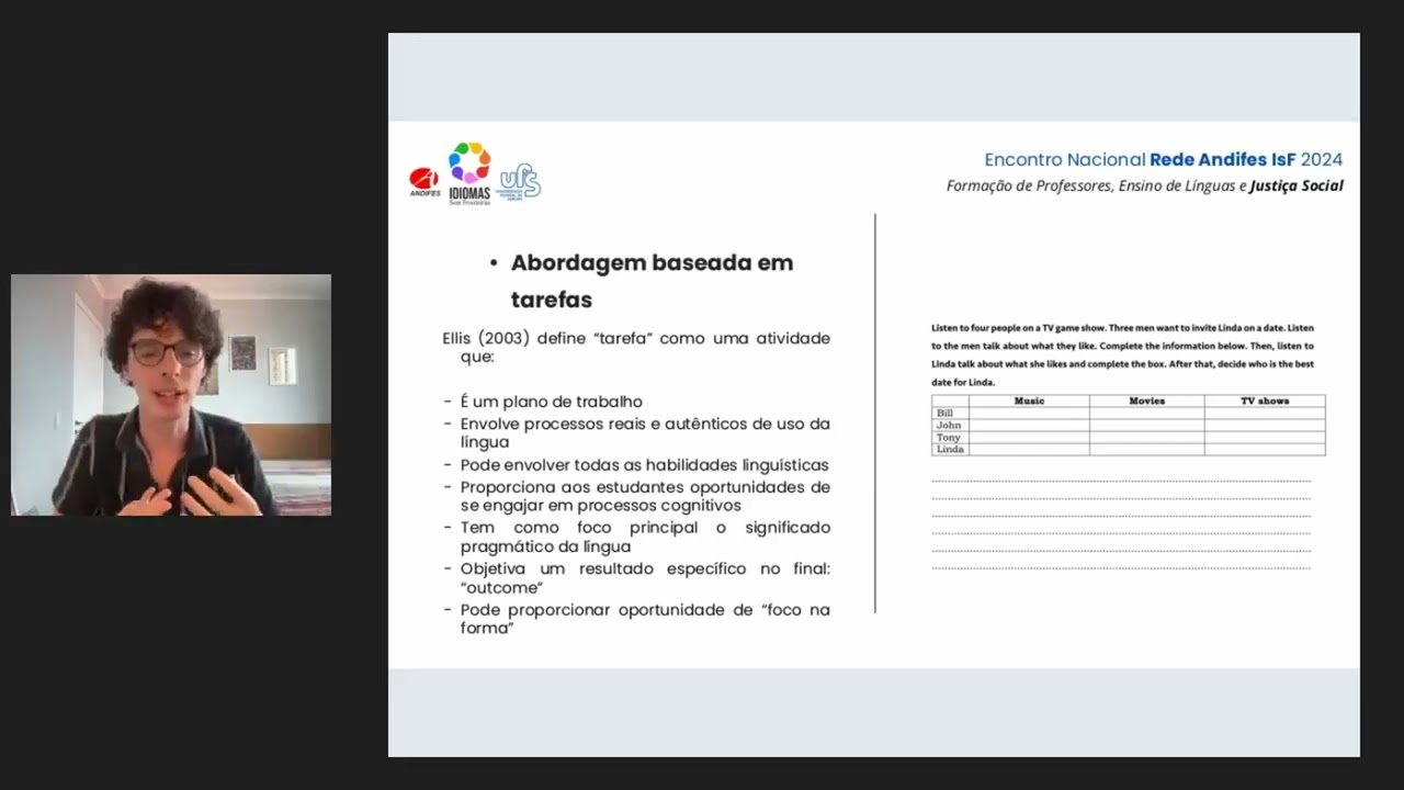 Por um ensino comunicativo crítico no ISF tarefas críticas como possibilidades teórico metodológica