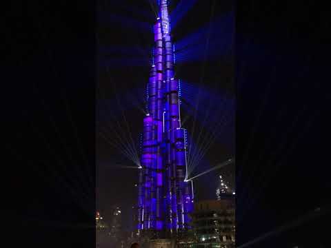 Burj Khalifa Dubai, Laser Light Show, 2018 Year of Zayed