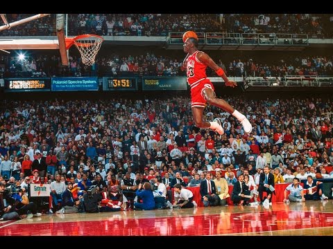 Michael Jordan's Legendary Free Throw Line Dunk HD