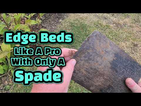 Edge Beds like a Pro using Only A Spade  - BEST Technique for Great results