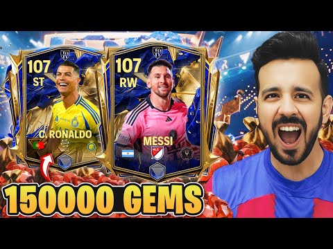 OMG ! I Spent 150,000 GEMS & Got 107 TOTY Messi 🐐