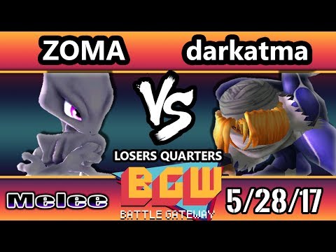BGW16 SSBM - Zoma (Mewtwo,Fox) Vs. darkatma (Sheik) Smash Melee Losers Quarters