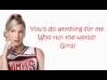 Glee- Run The World (Girls!) (Lyrics) season 3 ...