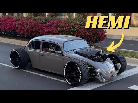 HEMI Powered Volkswagen Beetle Smokes Supercars!