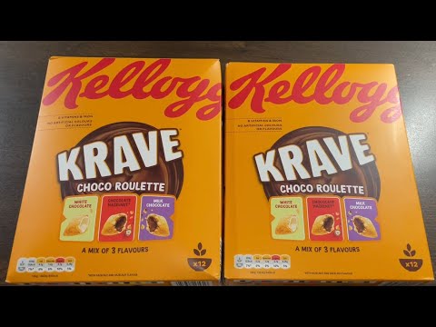 Kellogs KRAVE Cereal Choco Roulette Unboxing - Taste Test - Review - ASMR