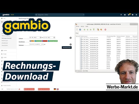 Gambio Rechnungs-Download: PDF-Rechnungen als Zip herunterladen
