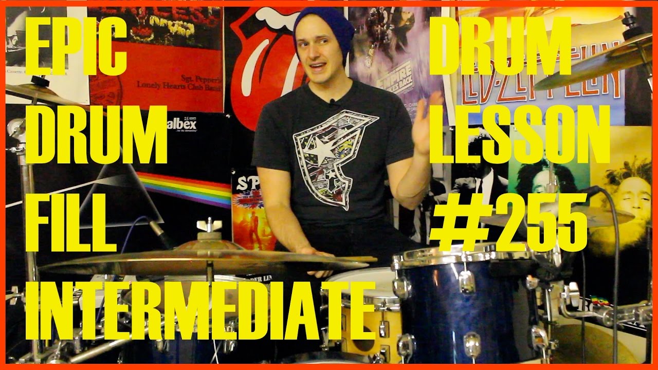 EPIC INTERMEDIATE DRUM FILL - DRUM LESSON #254